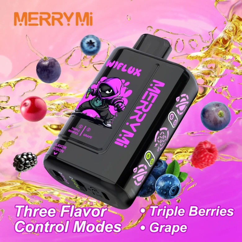 E-papieros MerryMI 24000 Wiflux Triple Berries/Grape