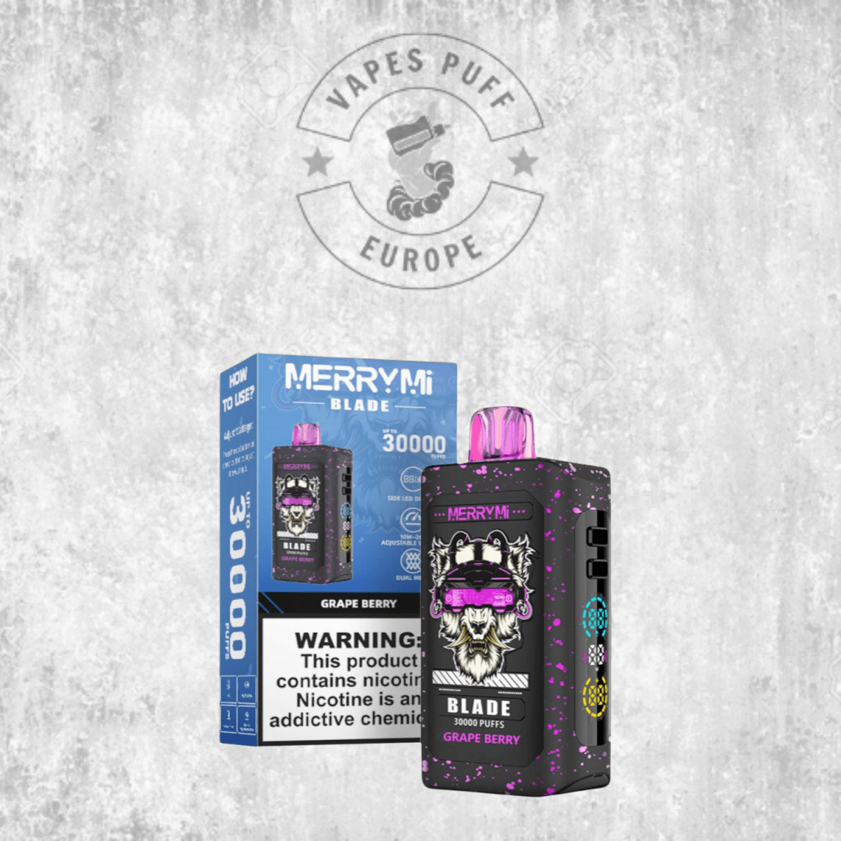 Merry-Mi Blade 30K - Vape desechable de bocanadas