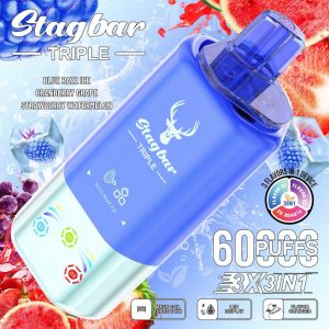 Disposable E Cigarette Stag Bar Triple 60000 Puffs 3 in 1 Vape