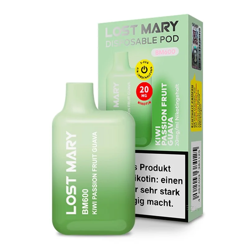LOST MARY BM600 - Kiwi Passion Fruit Guava 20mg Nicotine - Image 6