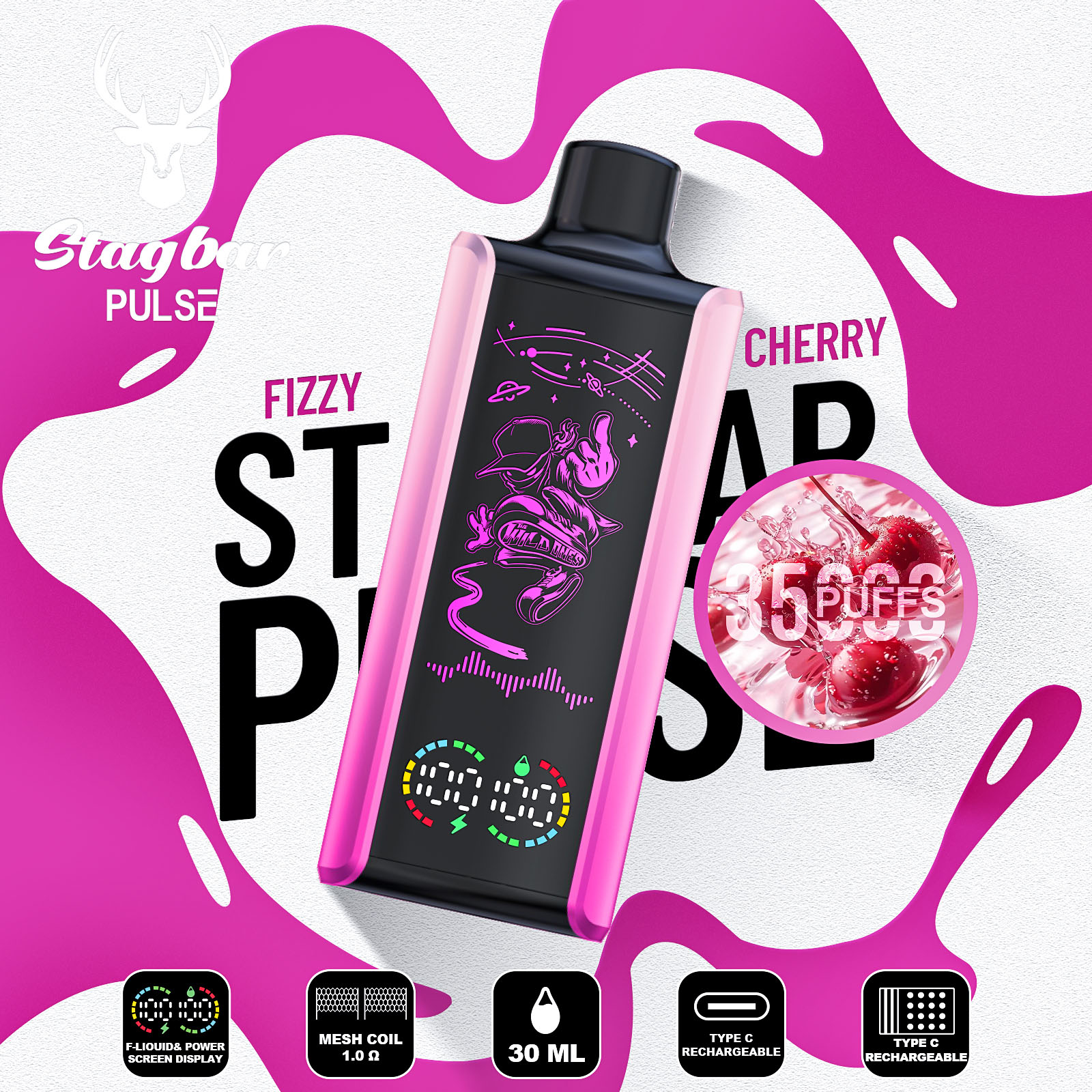 E Cigarette Stag Bar Pulse 35000 Puffs Vape - Image 11